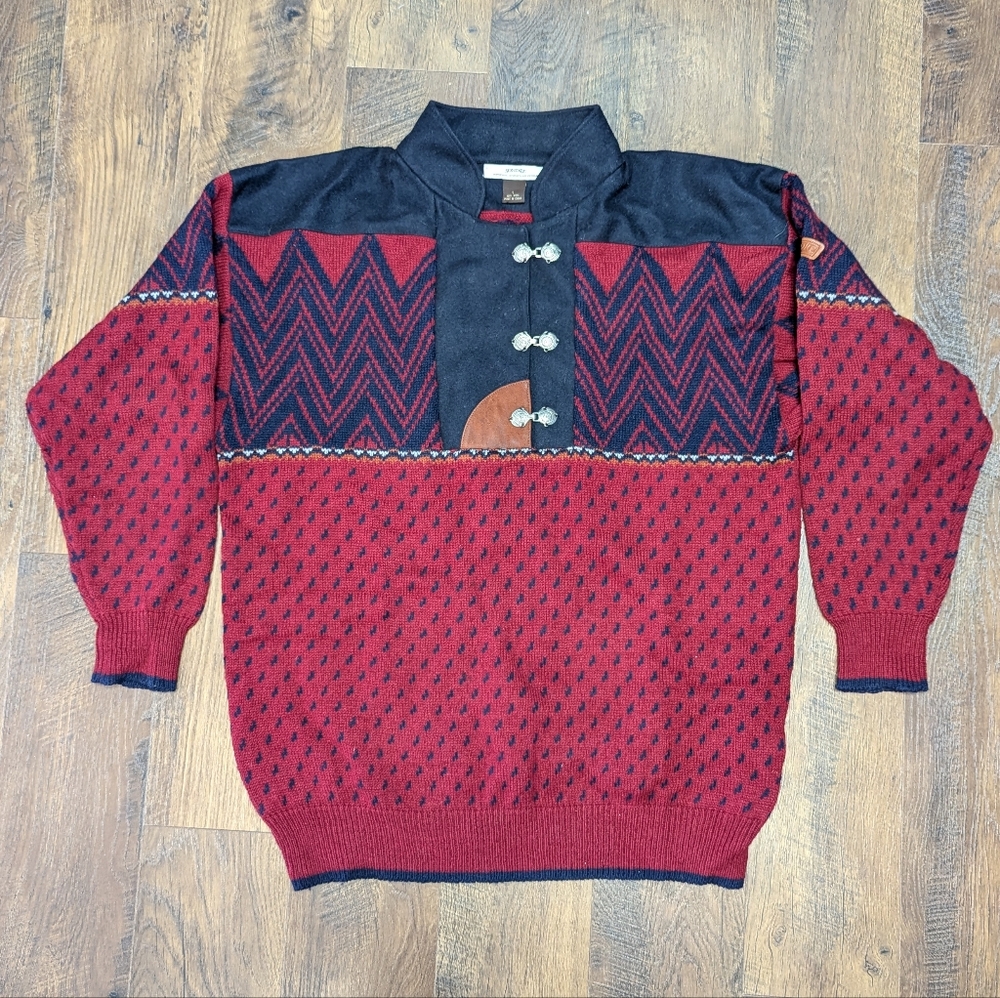 Sondre Norwegian Wool Pool over Sweater, Mens size L